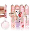 Portable 5ml Refillable Spray Bottle Mini with Pendant Refillable Perfume Bottle Flower Pattern Empty Cosmetic Containers