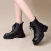 Autumn single boots Winter new short boots Cotton boots Fleece short boots Thick-soled Martin boots Women