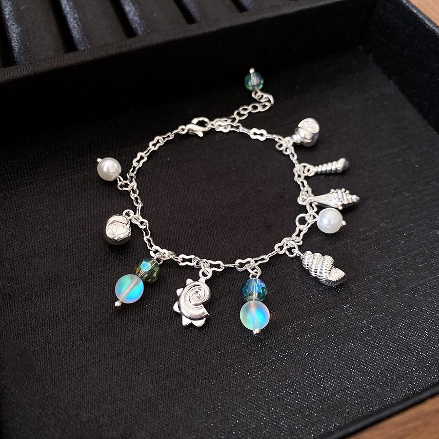 Niche Fashion Seashell & Pearl Star Bracelet for Women - Vacation Style Hand Jewelry