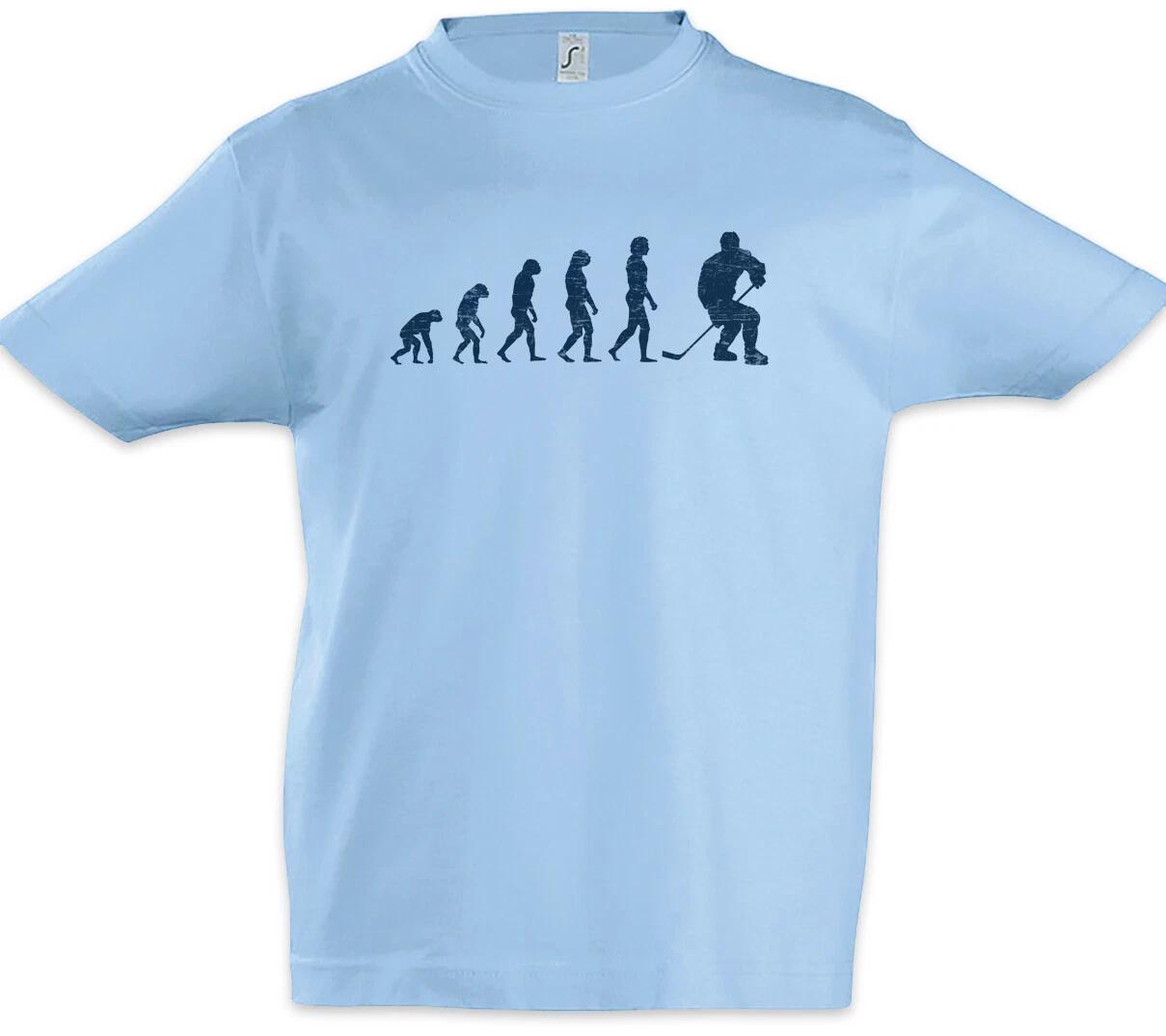 Ice Hockey Evolution Boys kids boys T-Shirt Hockey Player Fun Human Darwin Player 130