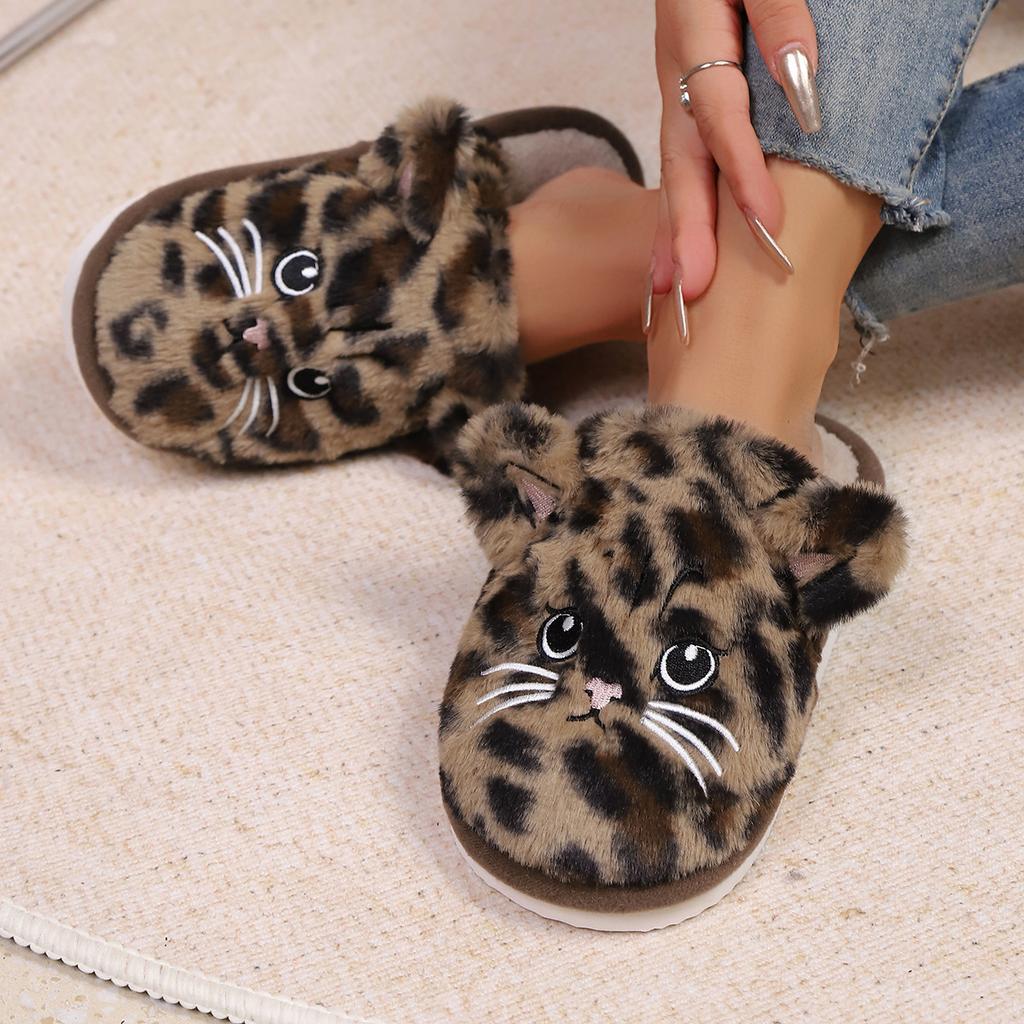 Damen Winterschuhe Warm Indoor Warme und Niedliche Katzen Hausschuhe