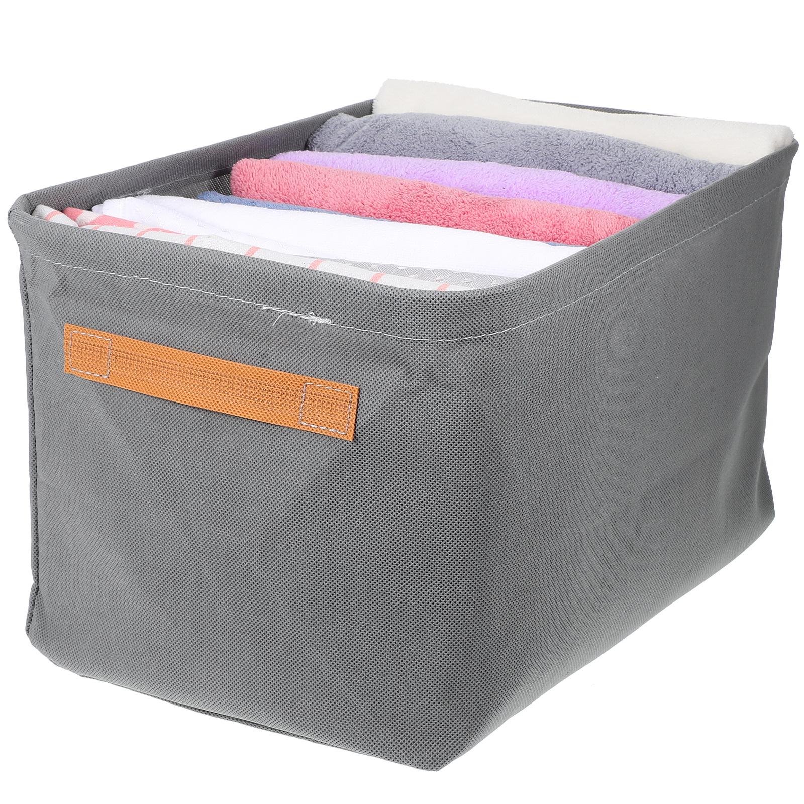 3Pcs Clothes Storage Organizer Large Capacity Stackable Fabric Drawers Handles Closet Organizer Storage Bins for Sweater Pants 42X28X25CM 3260₽