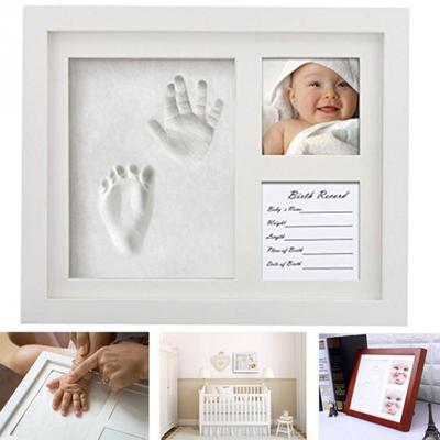 Suveniruri pentru bebeluși Kit rame foto pentru nou-născut Amprenta mâinii Amprenta Amprente Maker Ramă foto din lemn