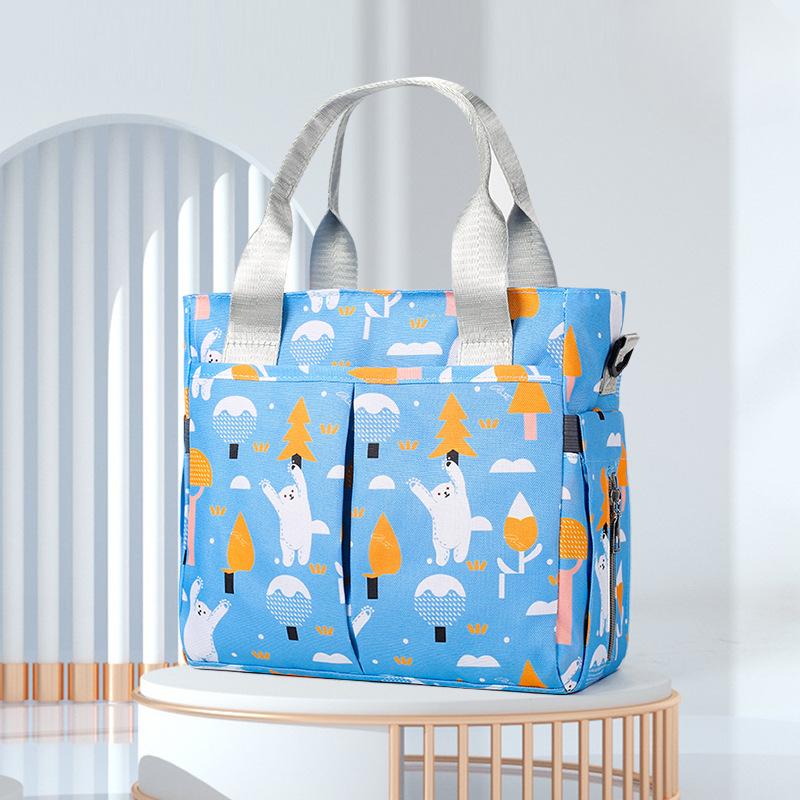 Mommy Bag Fashion Printed Handbag Women's Large Capacity Single Shoulder Crossbody Mother and Baby Bag Portable Storage Bag