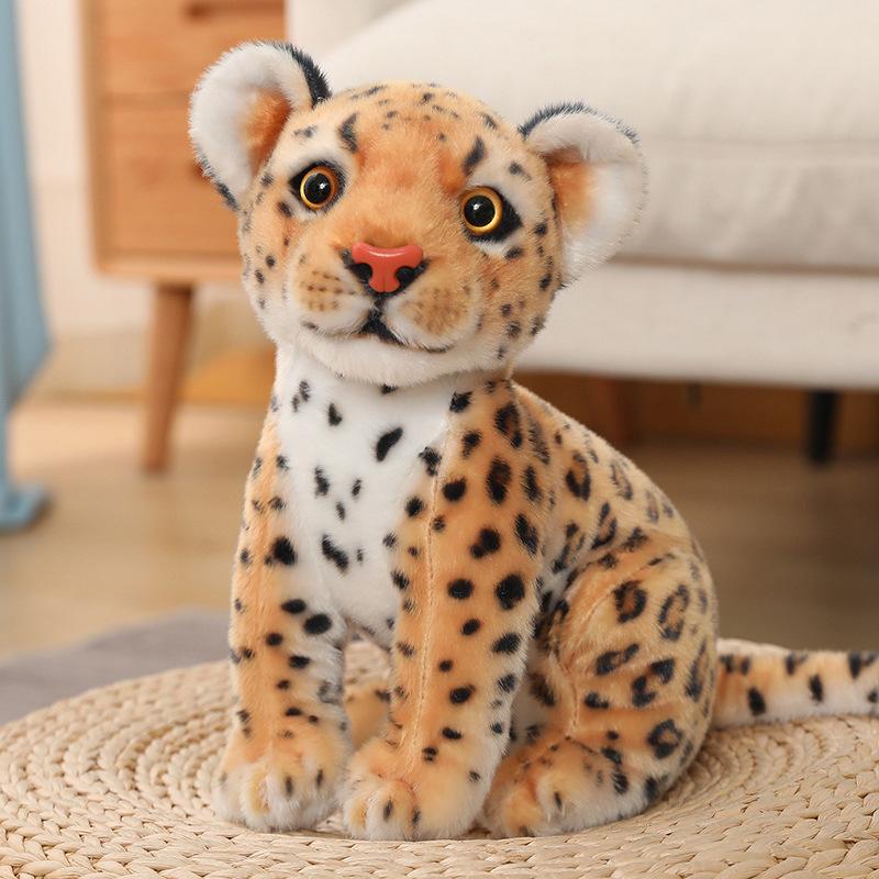 Simulation Snow Leopard Doll Plush Toy Little Leopard Leopard Doll Children's Soothing Pillow Ragdoll Home Ornament