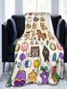 Cute Creature from Stardew Valley Blanket  Soft Wool Throw for Sofa Chair Travel  Jimino Animals Design for Spring Autumn