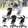 Cow Star Pattern Print Four Wheeled Baby Stroller Foldable Convertible Seat