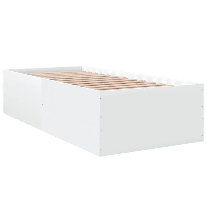 VidaXL Bed Frames White 90x190 Cm Engineered Wood, Bedroom Furniture, Slatted Base, Panel Bed, Bed, Bed 3280972