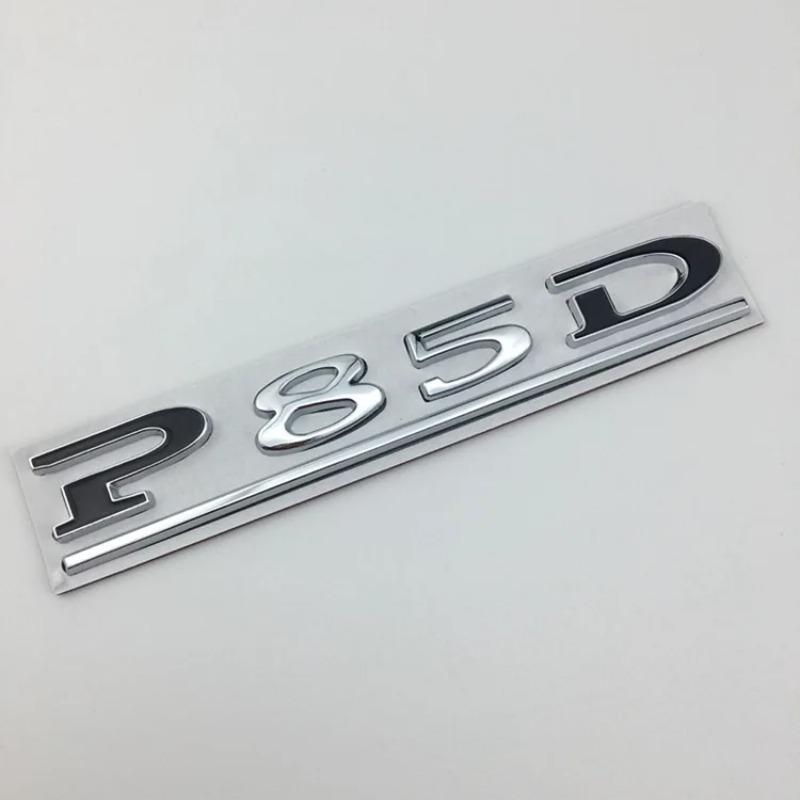 P75D P85D P90D Unterstrichene ABS-Buchstaben-Emblem für Model 3 Model X Model S Autostyling Kofferraumemblem Aufkleber Rot Schwarz