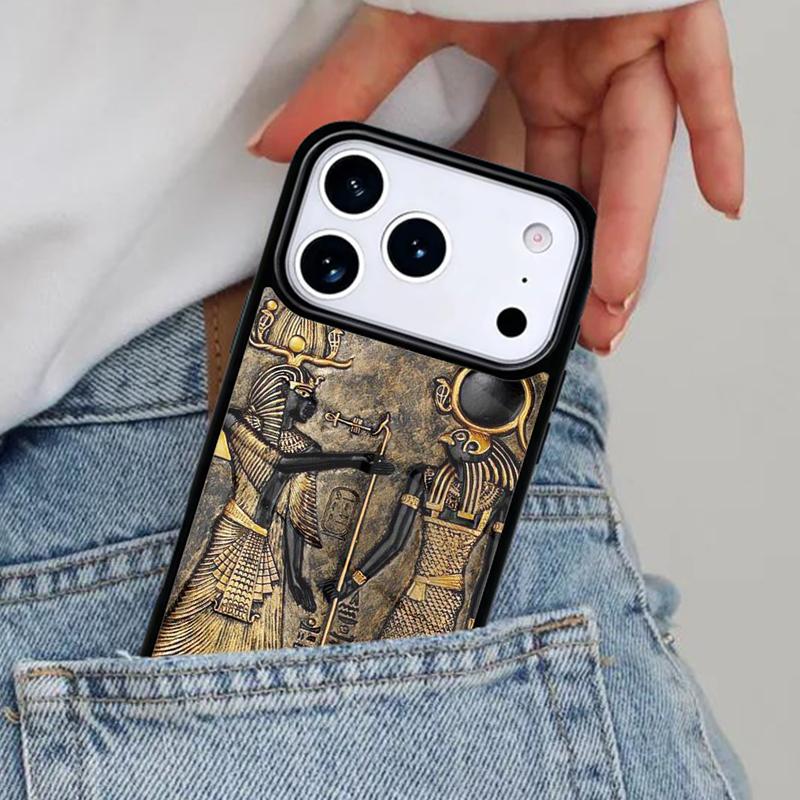 Sacred Eye of Horus Egypt Fresco Phone Case for iPhone 17ProMax 12 13 14 15 16e 17 Pro Max Plus Air Cover