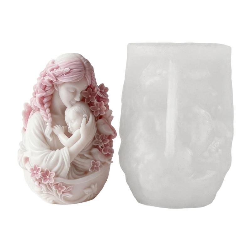 

Artistic Mother And Kids Silicone Mould For Candle Soap Chocolate With Detailed Designs And Flexible Use