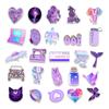 50 Purple Non-repetitive Graffiti Stickers Mobile Phone Stationery Laptop Suitcase Creative Waterproof Decorative Stickers