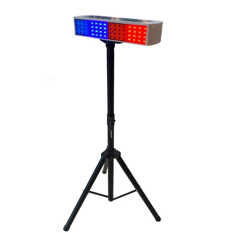 Red & Blue Solar Flashing Warning Light