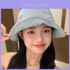 2024 New Style Large Brim Denim Bucket Hat Breathable Uv Protection Sun Hat For All Genders