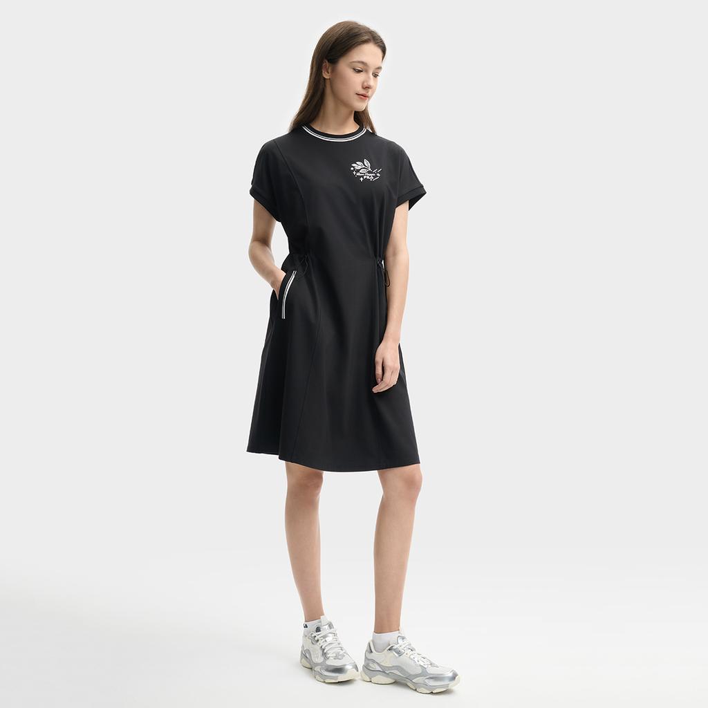 New FILA Sleeveless Dress Women's Jet Black F11W528311F-BK