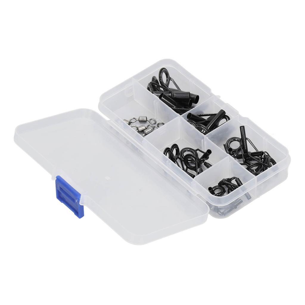 Ceramic Guide Ring Set Stainless Steel Frame Fishing Rod Eye Guide Suit Fishing Rod Tip Repair Parts