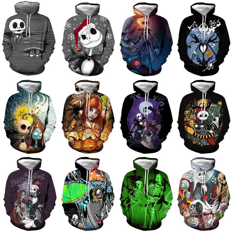 Nightmare Before Christmas 3d Printed Hoodie Jacket Jack Sally Costume Style