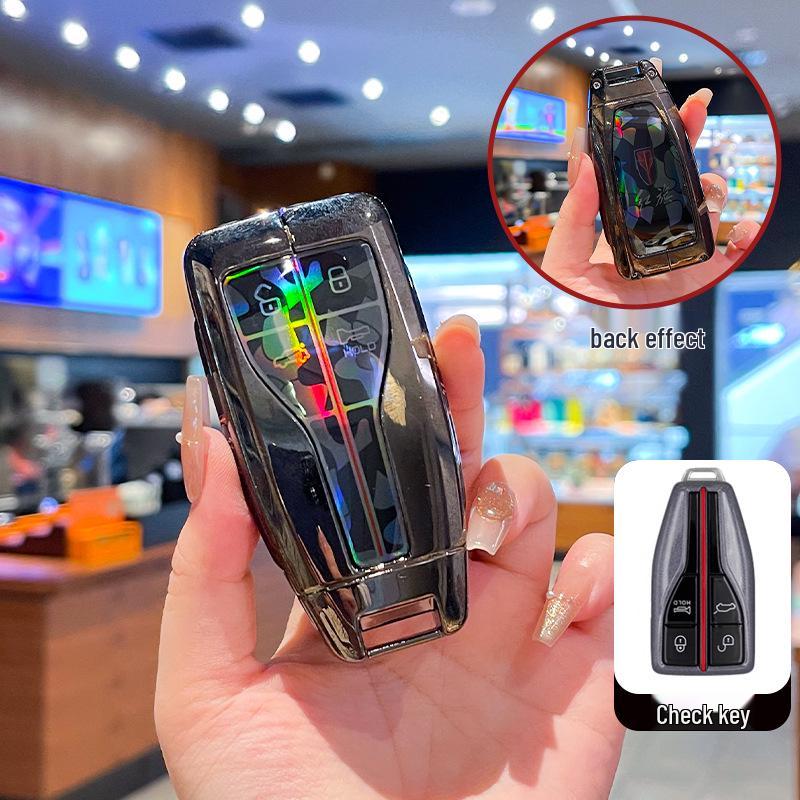 Metal Key Fob Cover for 2018-2022 Hongqi H5 & Classic H9 Models – Full Protection Case
