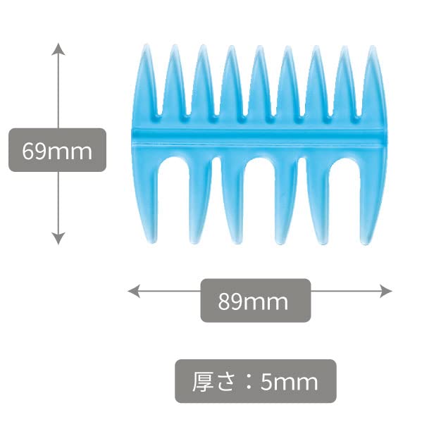 Vess Soft Mesh Made In for Barber Coarse Sky Blue SOW-400 Men's Comb, Japan, Styles, Pomade,