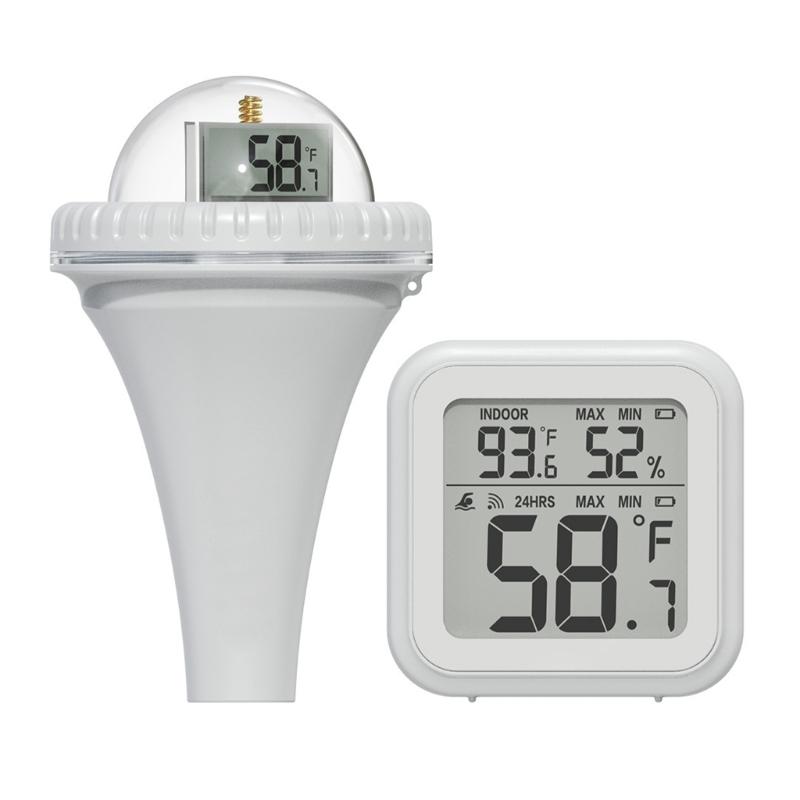 High Precisions Swimming Pool Thermometers With 360 Degree Visibilities Easy Reading Including Humidities Measurement 1