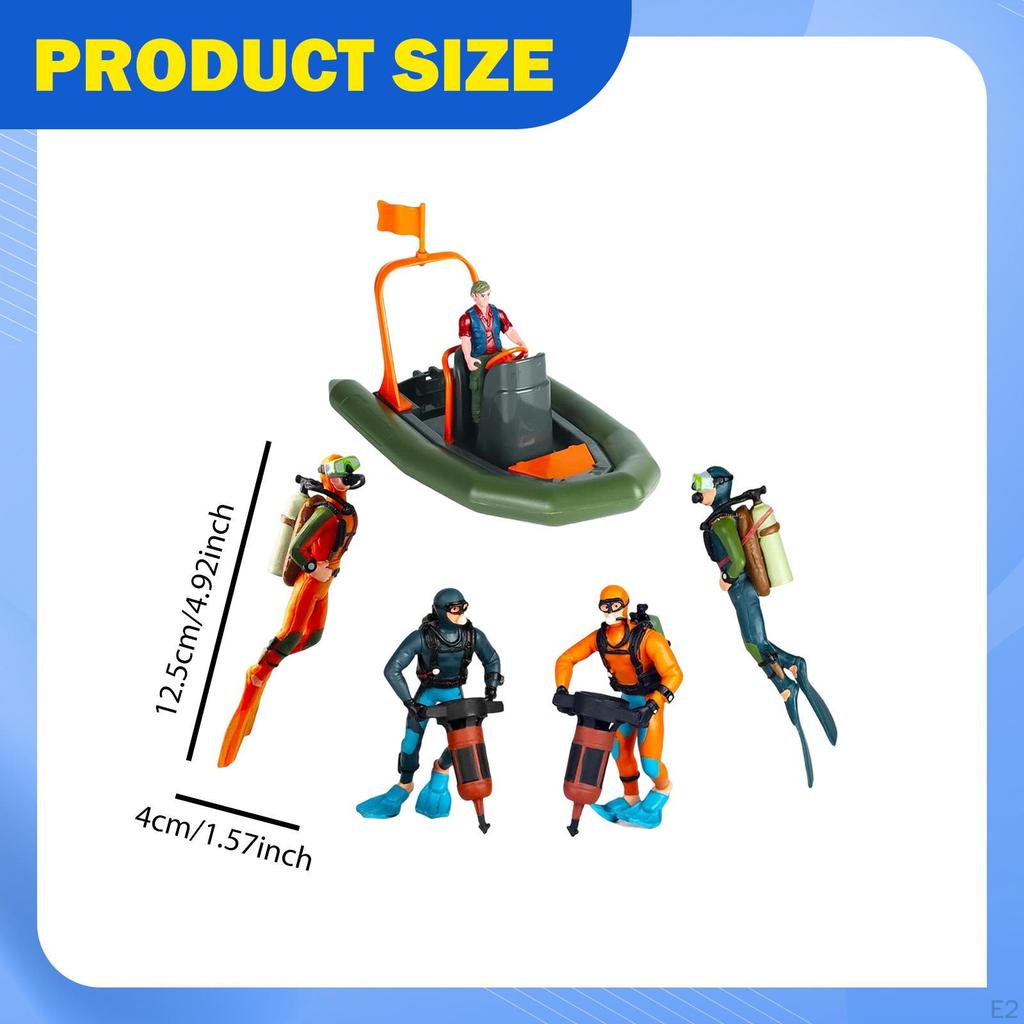 Diver and Driver Figurines Scuba Accessories Figure Divers Scale Models