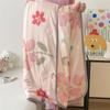 Pink Flower Pattern Quilt Breathable Comfortable Air-conditioning Quilted Quilt Skin-friendly Multi-functional Thin Blanket