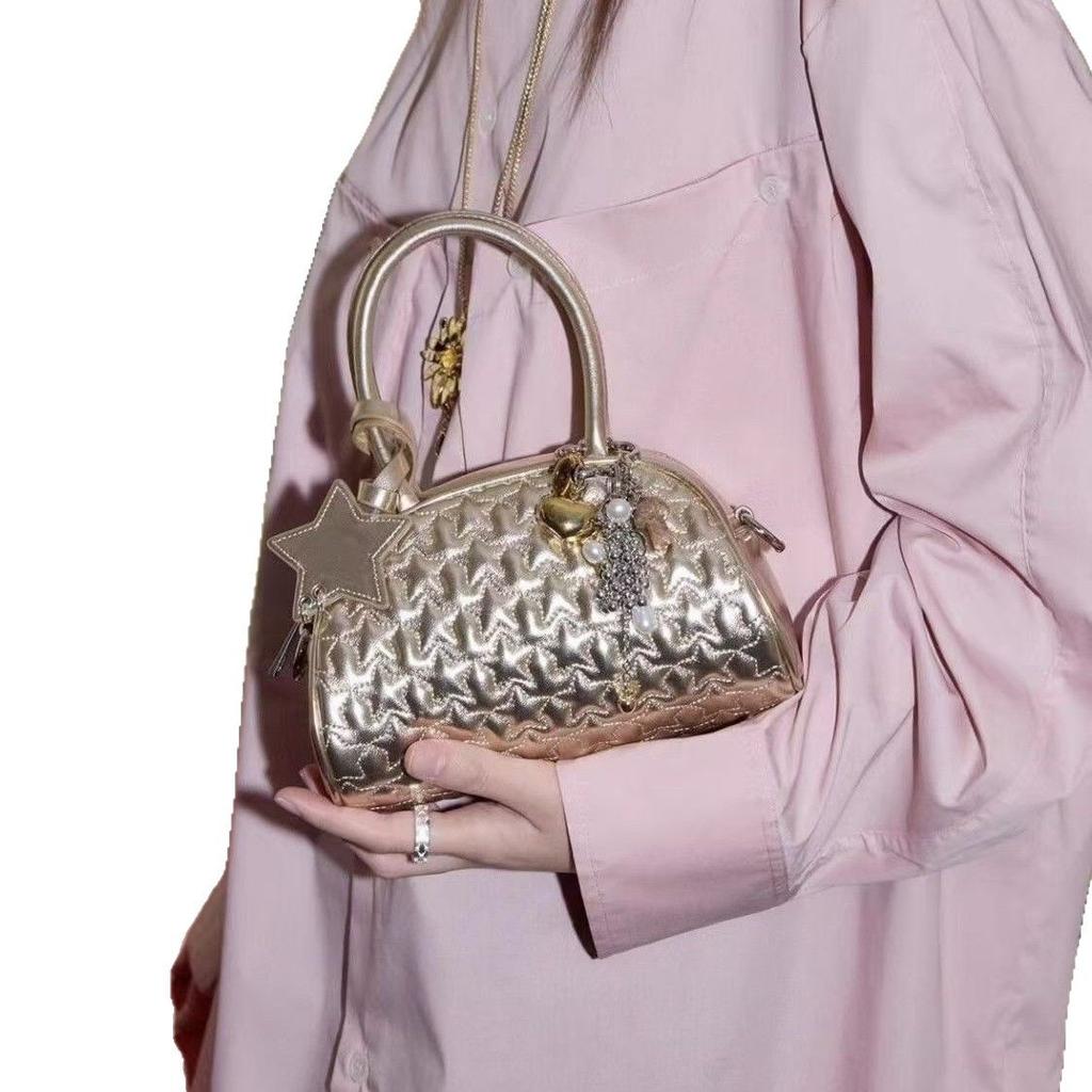 New Personality Trend Cute Macaron Star Decorative Handbag Girl Heart Shoulder Bag Women's Bag
