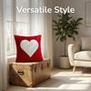 Washable Soft Valentine Heart Pattern Pillowcase Decorative Embroidery Tufted Cushion Case 45CM LOVE Throw Pillow Cover Wedding