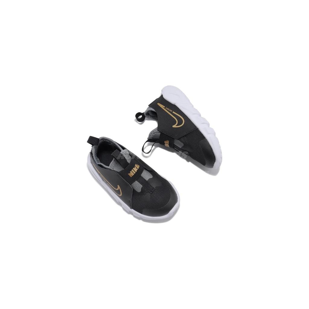 (TD) Nike Flex Runner 2 'Black Metallic Gold' Baby DJ6039-007