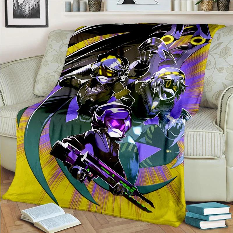 Murder Drones 3D Print Cartoon Uzi V J Robot Gift Blanket,Soft Throw Blanket for Home Bedroom Bed Sofa Travel Picnic Cover Kids