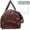 Genuine Leather Duffel | Travel Overnight Weekend Leather Bag | Sports Gym Duffel for Men 24 Inch