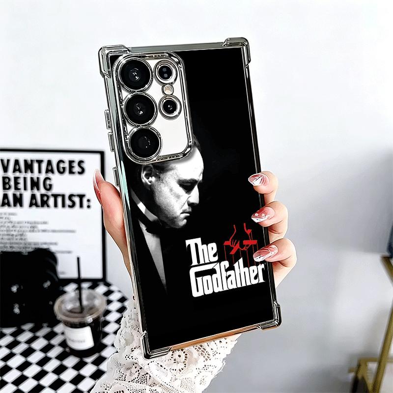 The Godfather TV Plating Phone Case For Samsung Galaxy S24 S25 FE S26 Edge S23 Ultra S22 S21 Plus S20 Anti-Fall Airabag Cover