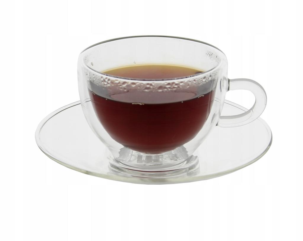 COFFEE TEA CUPS 2 PIECES WITH STANDS THERMAL GLASSES 250ml