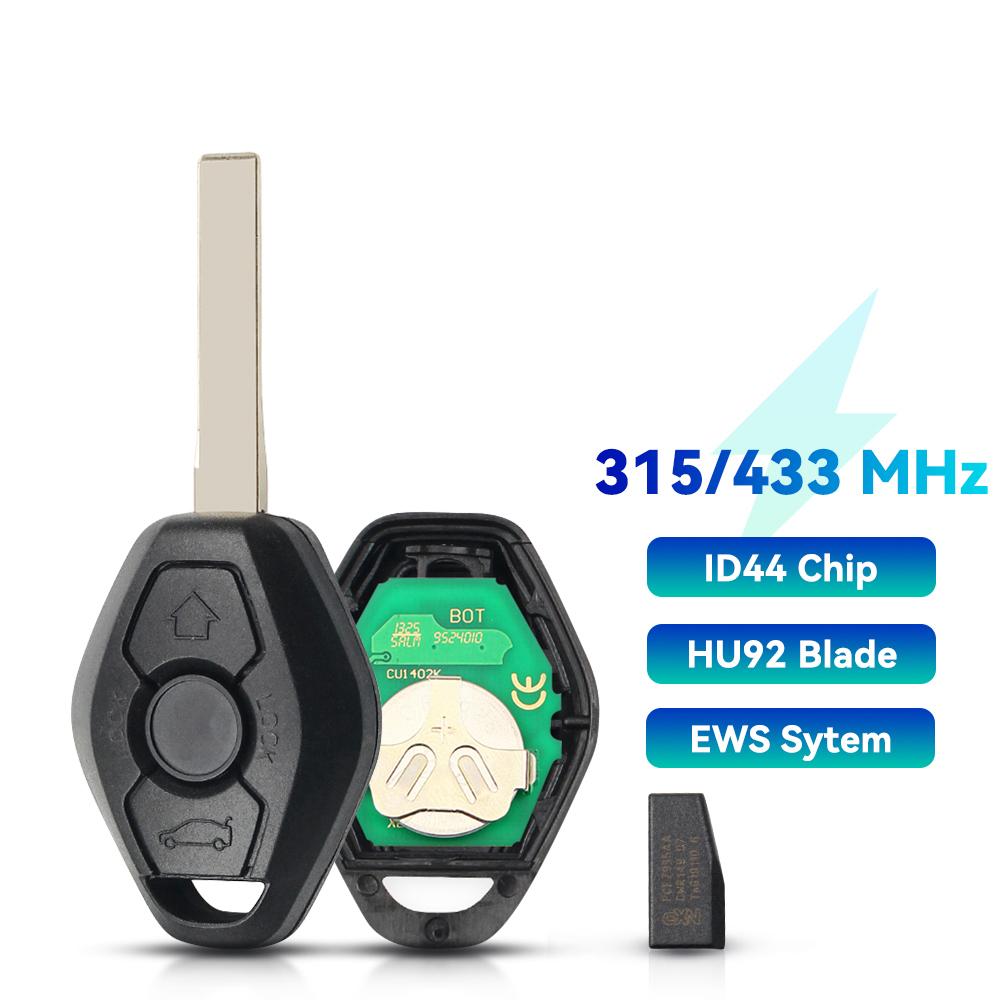 KEYYOU For BMW EWS Sytems Remote Car Key For BMW E38 E39 E46 X3 X5 Z3 Z4 1/3/5/7 Series 315/433MHz PCF7935 ID44 Chip