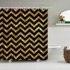Black And White Striped Shower Curtain With Hooks Waterproof Polyester Fabric Geometric Pattern Home Decor Bathroom Curtain Baño