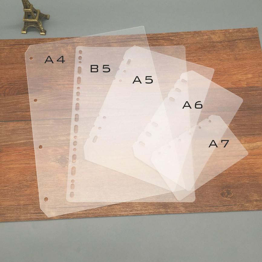 Ruler A4 B5 A5 A6 A7 PP Matt Frosted Planner Agenda Dokibook For 6 Holes Loose Leaf Spiral Notebook Organizer