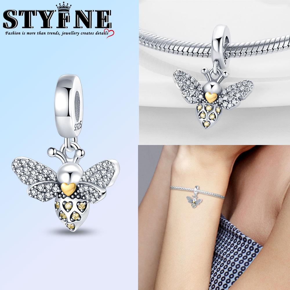 Charms Metall Bienen Serie Gold Wabenblumen Ideal für Damen Armreif Gestalten Sie Ihren eigenen Leichter Luxus Hochwertiges Zubehör Geschenk Elegant Mode