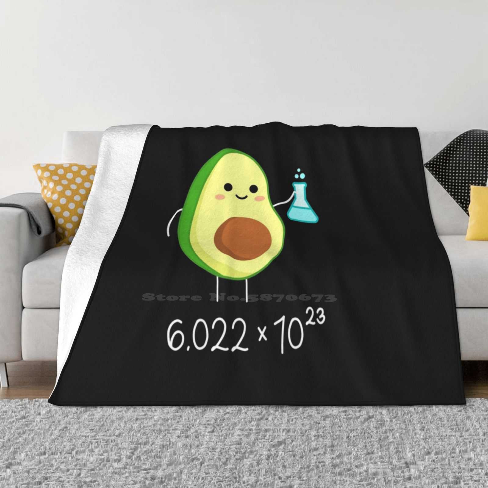 Avogadro S Number Pun. Cute Avocado Chemist. Best Selling Room Household Flannel Blanket Avogadros Number Avocado Cute 6 022 X 30x40in
