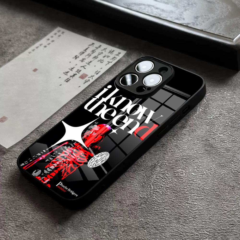 Punisher Phoebe Bridgers Phone Case For IPhone 16 Pro Max 15 Plus 14 Pro 12 11 13 Mini X XR XS Max 8 7 Plus SE Glass Cover