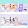 Cute Mini Cat Figurines Crafted From Resin For Elegant Office And Home Decoration Displays