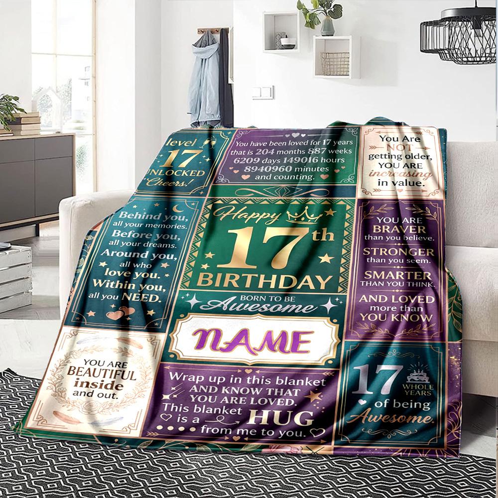Elephant In Tropical Paradise With Gold Accents Blanketcustomizable With Your Namecomfortable And Stylish Perfect For Travel Beds Chairs Offices Sofas