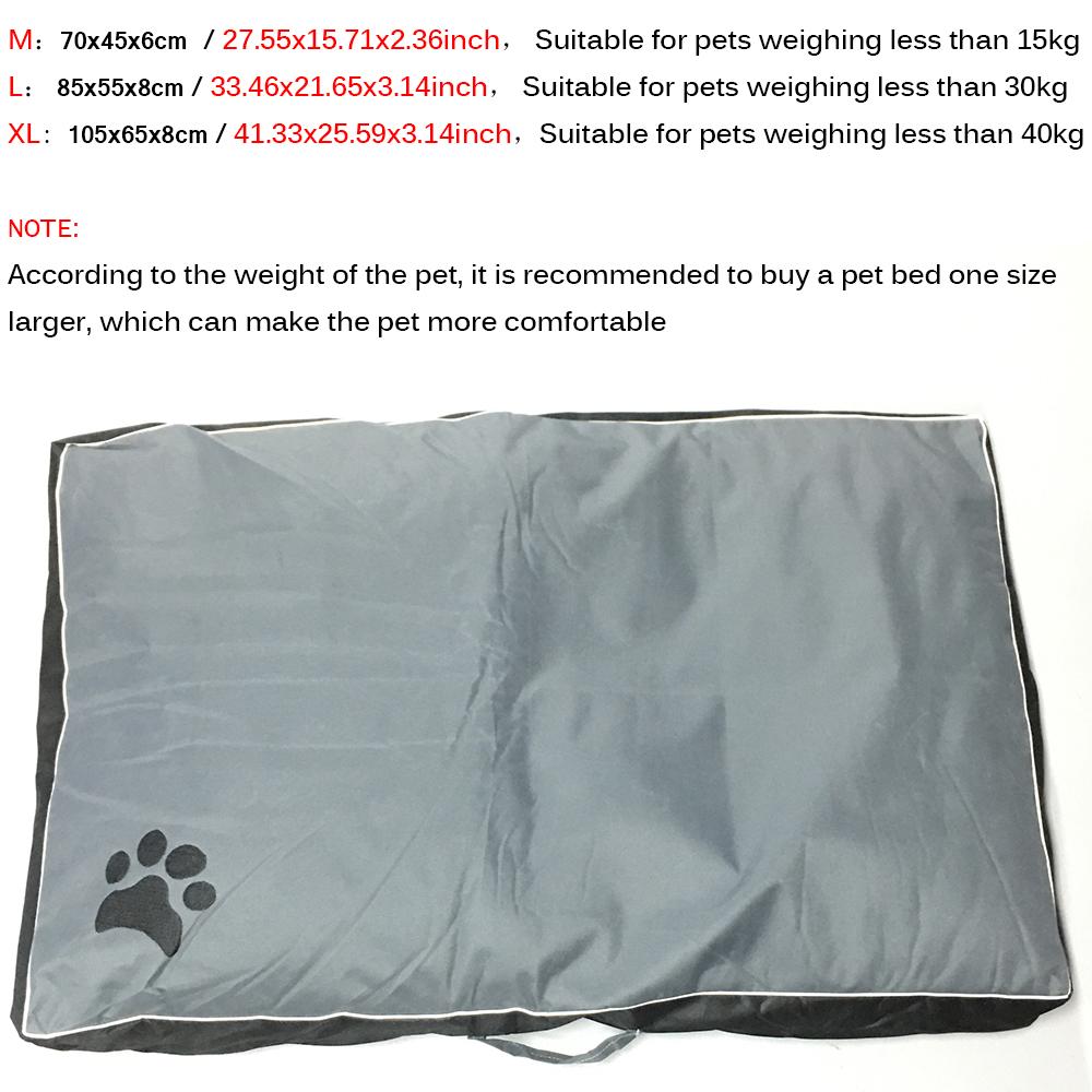 

Утолщенный коврик для кровати для собак, устойчивый к царапинам, съемный коврик для сна для домашних животных, нескользящая моющаяся подушка для будки для маленьких, средних и больших собак M чёрный