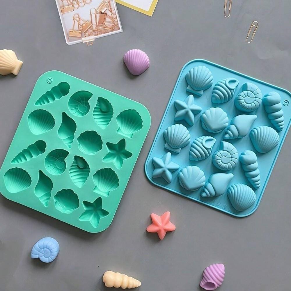 Seestern-Form Silikon-Schokoladenform 16 Fächer Eiswürfelform Kuchen-Dekorationsform Haushalt