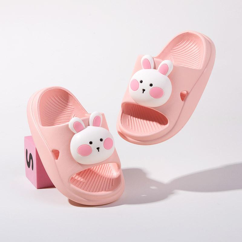 Cartoon Soft-soled Shoes - Boys' and Girls' Indoor Cute Flip-flops