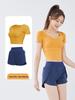 Women's Quick-Dry Summer Yoga & Fitness Two-Piece Set - Casual Sportswear Plus Size Short Sleeve
