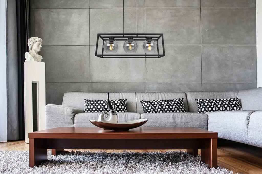 HANGING LAMP CAGE ELEGANT GLASS BALL