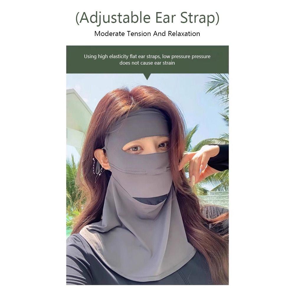 Sun Protection Sunscreen Mask Traceless Riding Facemask Breathable Driving Face Mask  Summer