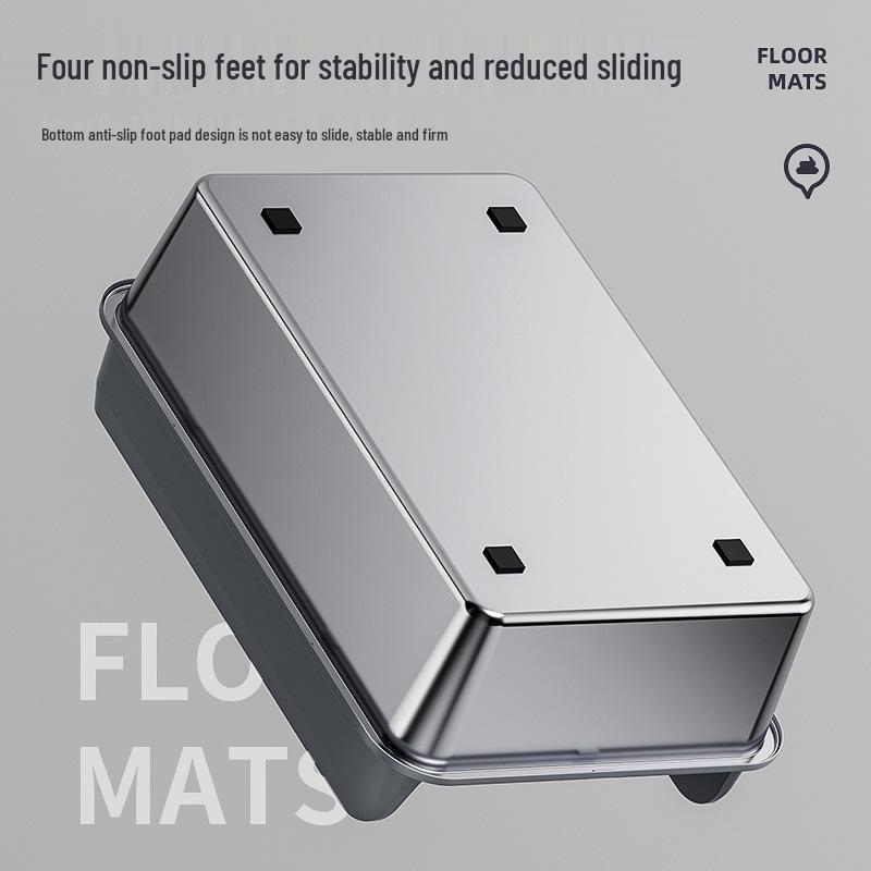 Luxuriöse spritzwassergeschützte Katzentoilette mit großem Raum, hohem Rand und Edelstahleinsatz für Weihnachten