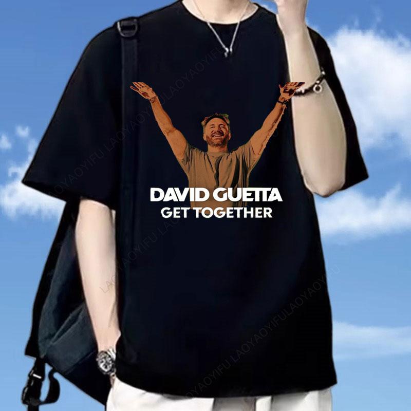 

New Style Camisetas David Guetta France DJ T-Shirt Polyester Material Short Sleeve Summer Clothing O Neck Plus Size Printed Tee 5XL різнокольоровий