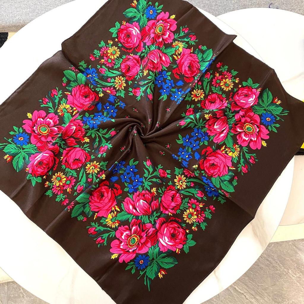 Double Twill Popular Comfortable Value  Silk Scarf 70Cm Cotton Square Leisure Shawl Scarf For Women Headscarf